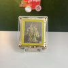 Handmade Radha Krishna acrylic statue designed for car dashboards, symbolizing love and devotion, perfect for spiritual journeys.
