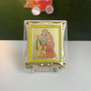 Handmade Radha Krishna acrylic car statue designed for dashboards, symbolizing love and devotion, ideal for spiritual journeys.