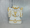 Handmade radium idol of Panchamukhi Hanuman, featuring five faces symbolizing protection, suitable for home decor and altars.