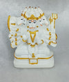 Handmade radium idol of Panchamukhi Hanuman, featuring five faces symbolizing protection, suitable for home decor and altars.