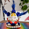 Handcrafted resin Ganesha idol, 30.48x27.94x22.86 cm, ideal for home altar or car dashboard. Symbolizes prosperity, wisdom, and good fortune