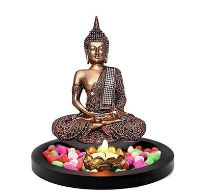 Elegant Lord Buddha statue crafted from high-quality resin, featuring intricate hand-carved details and a serene expression. Ideal for home decor