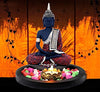 Handcrafted Lord Buddha statue made from high-quality resin, featuring intricate details and a serene expression. Ideal for home decor and meditation spaces.