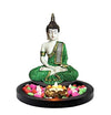 Elegant Lord Buddha statue made of high-quality resin, featuring intricate hand-carved details and a serene expression, ideal for home decor and meditation