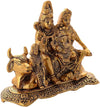 Handcrafted Shiv Parivar idol made of aluminium, featuring Lord Shiva, Parvati, Kartikeya, and Ganesha, perfect for home decor or altars
