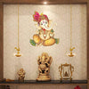 Vibrant wall sticker of Shree Ganesha, depicting the Hindu deity known for wisdom and removing obstacles, ideal for home decor.