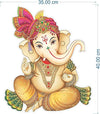Vibrant wall sticker of Shree Ganesha, depicting the Hindu deity known for wisdom and removing obstacles, ideal for home decor.