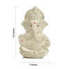 Handcrafted silver-plated Ganesha idol, symbolizing protection and good fortune, ideal for car interiors and altars.