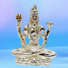 Handmade silver-plated Lord Shiva idol made of resin, ideal for enhancing spiritual spaces, altars, or as a thoughtful gift.