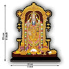 Vibrant handmade Tirupati Balaji idol made from engineered wood, showcasing intricate details and colors, ideal for home and office decor.