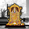 Vibrant handmade Tirupati Balaji idol made from engineered wood, showcasing intricate details and colors, ideal for home and office decor.