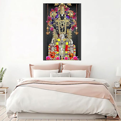High-quality vinyl sticker of Lord Tirupati Balaji, showcasing vibrant colors and intricate details.