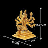 Handcrafted Varahi Amman Varagi statue in brass, featuring eight arms and intricate detailing, symbolizing power and protection for your altar
